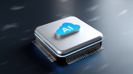 Ai chip companies in cloud computing technology power innovation with futuristic design and digital connection