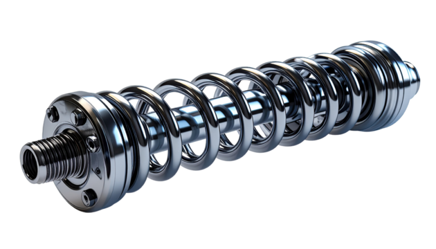 3D render of a car shock absorber