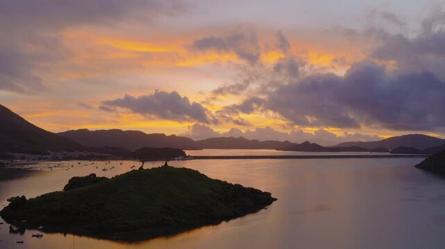 San Mun Tsai Fishing Village at Dawn