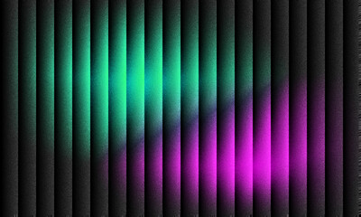 Ribbed Glass Gradient with Green to Purple Light – Grainy Blurry Abstract Texture for Futuristic Backgrounds and Digital Design Projects. Branding, Banner, Poster, Header, Wallpaper. Copy Space