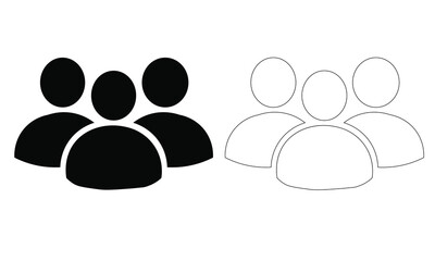 Silhouettes of people icons representing teamwork community and social connections vector