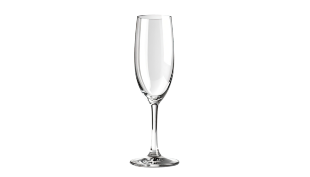 Clear champagne flute
