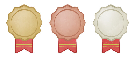 Cute medal set with ribbon 01