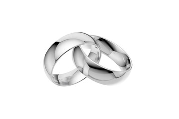 Golden wedding rings. gold illustration with transparent background. Symbols of love and fidelity. Male and female ring interlocked with each other