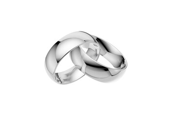 Golden wedding rings. gold illustration with transparent background. Symbols of love and fidelity. Male and female ring interlocked with each other