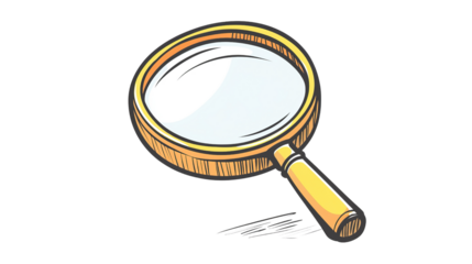 magnifying glass isolated on white