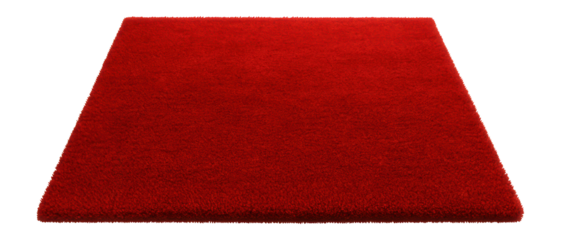Red carpet on plain background.