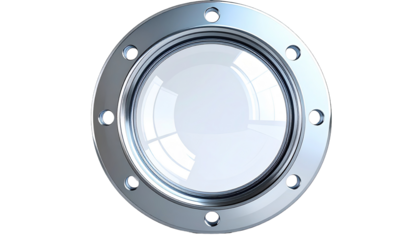 Round metallic porthole
