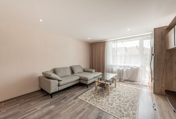 Modern Living Room Interior With Comfortable Furniture and Natural Lighting