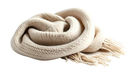 Cream-colored knitted throw