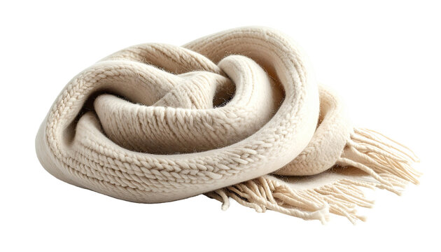 Cream-colored knitted throw