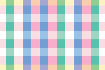 Colorful plaid pattern showcasing pastel squares in a playful arrangement suitable for various design uses