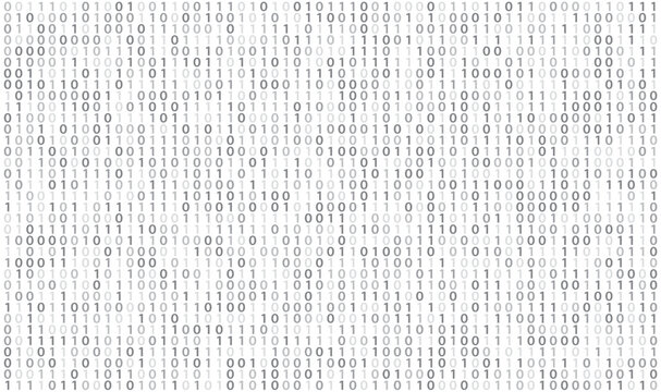 Streaming binary code background. Data matrix seamless pattern vector illustration