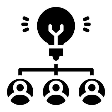 Creative director icon glyph style vector illustration