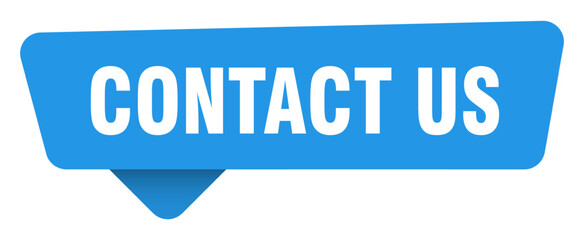 contact us sticker. contact us blue sign isolated on transpatent background