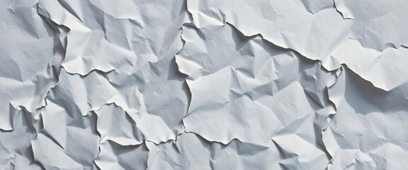 Obraz premium Close-up of crumpled, textured paper surface with creases and shadows, textured background, kraft paper