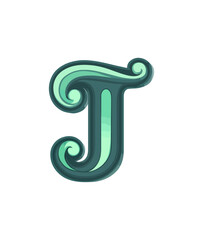 Ornamental letter j design