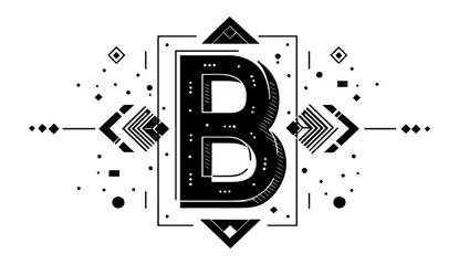 Abstract letter b design