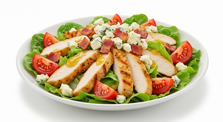 Hervorragender H�hnchensalat leuchtet hell frisch knackig gesund k�stlich. AI Generated
