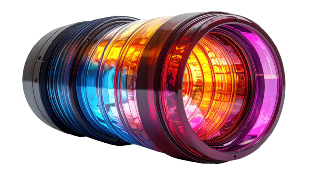 Colorful futuristic lens