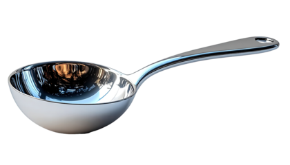 Polished silver spoon
