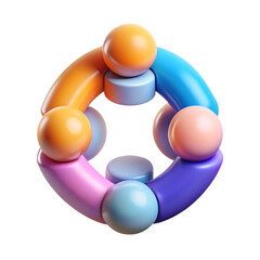 Collaboration Icon 3D Illustration