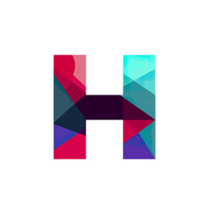 Abstract colorful letter h design