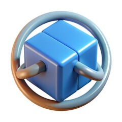 Rotating Cube 3D Icon
