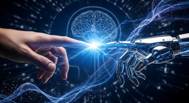 The meeting of human and machine to create a new digital future.