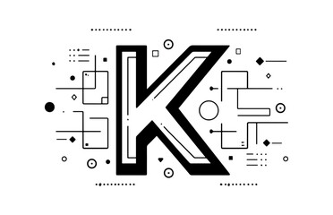 Abstract letter k design