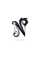 Ornate letter n design