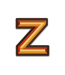 Retro style letter z graphic
