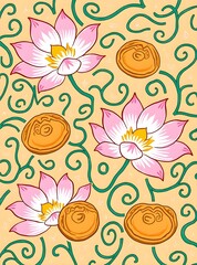 seamless background with flowers