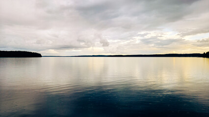 clouds over the lake