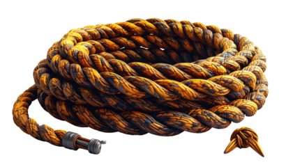Coiled, textured rope