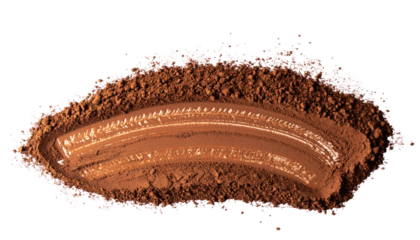 A swirl of light brown powder