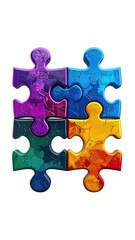 Obraz premium Colorful jigsaw puzzle pieces