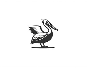 Fototapeta premium Silhouetted pelican design