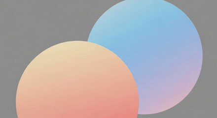 Abstract background with two overlapping circles in pastel colors, creating a soft and dreamy effect, perfect for modern design projects