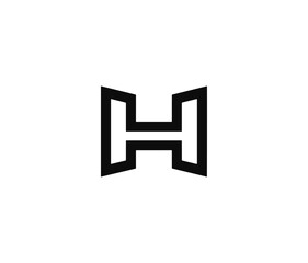 Obraz premium White capital letter h graphic