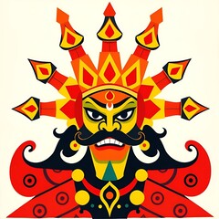 vector illustration of a tribal mask