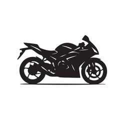 Obraz premium Silhouette of a Sport Motorcycle Embodying Speed and Power A Striking Depiction of Automotive Design and Engineering Excellence