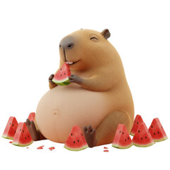 Playful capybara , capybara eating 