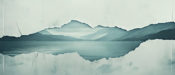 Serene lake and mountain landscape tranquil nature scene