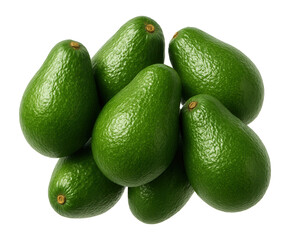Group of fresh avocados arranged together.