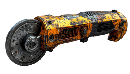 Rusty orange power tool