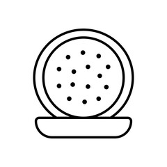 Иллюстрация, на которой изображена черная иконка макияжа и атрибутов салона красоты, на белом фоне