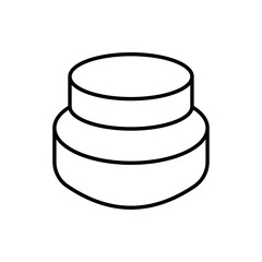 
An illustration of a black icon of makeup and beauty salon supplies on a white background