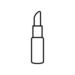 
An illustration of a black icon of makeup and beauty salon supplies on a white background
