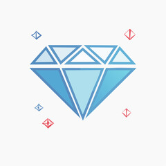 Illustrative depiction of a vibrant azure gemstone with accentuating geometric embellishments